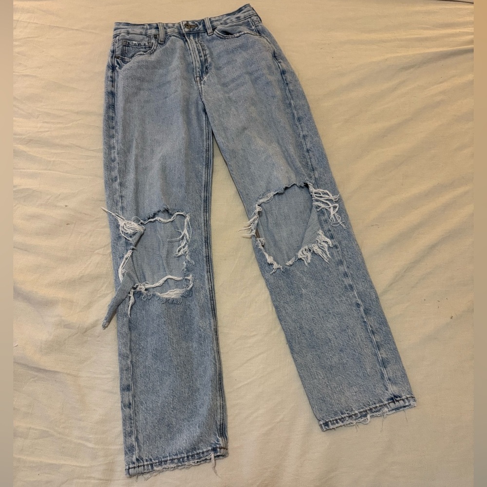 Distressed Mom Jeans